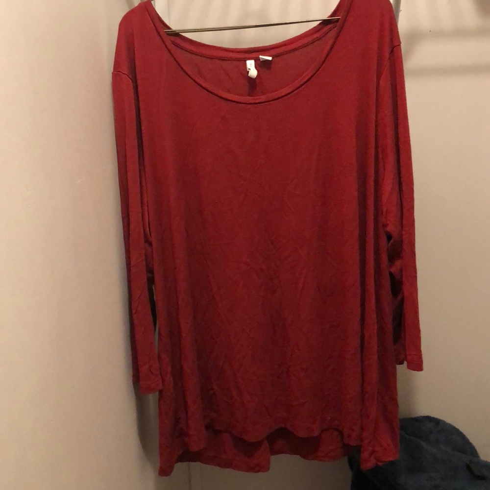 Dark red blouse